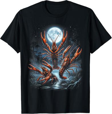 Men Women Kids Retro Three Crawfish Moon Shirt Three Crawfish Moon T-Shirt