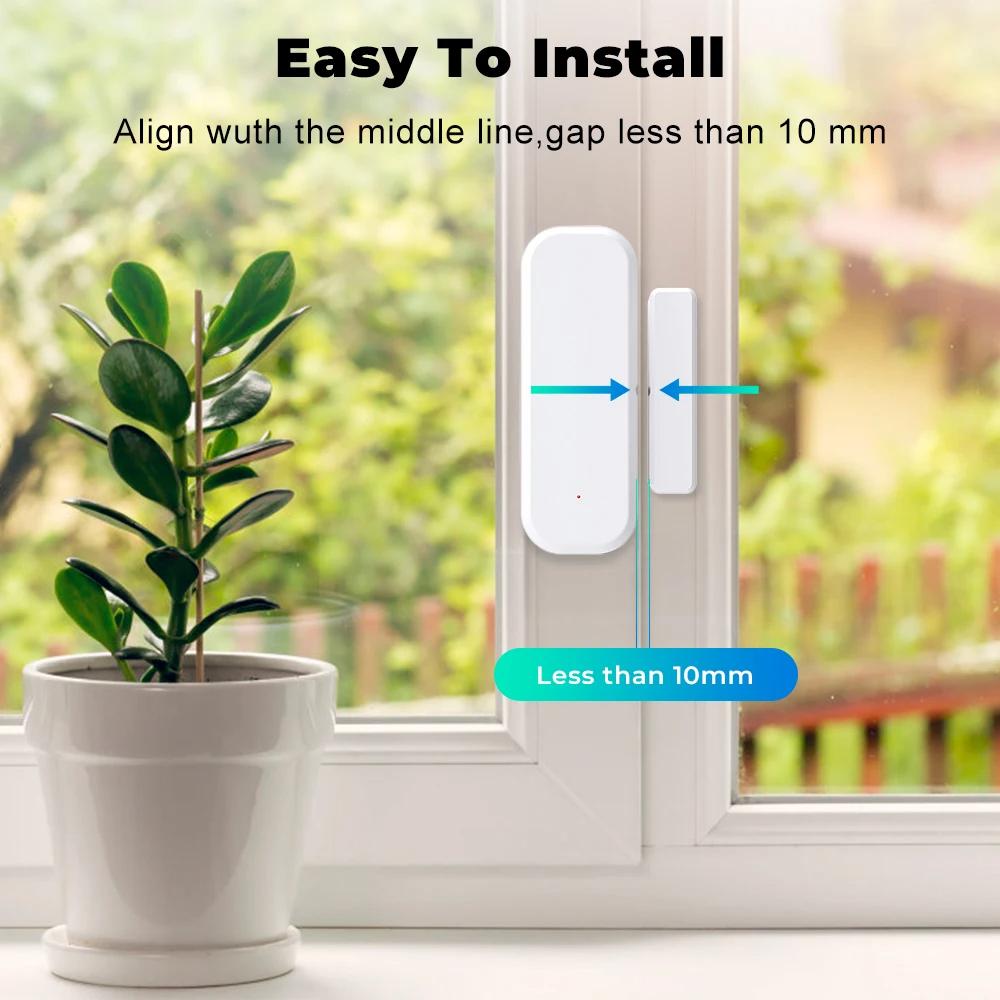 Dla aplikacji Ewelink Inteligentny Dom Czujnik Drzwi Zigbee Detektor Otwarcie Zamknięcie Drzwi Okna Ochrona Bezpieczeństwa Alarm Wsparcie Home Assistant