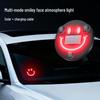 Smiley Face Triangle Solar Neon LED Light for Car Interior Atmosphere – Six Colors
