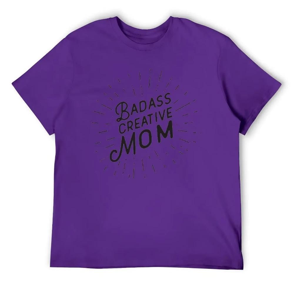 Mother's Day Badass Creative Mom WOmen's Triblend T-shirt Crewneck Sports T-shirts Novelty Fitness Funny Eur Size