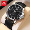 OPK 6003 Watches for Man Leather Strap Waterproof Luminous Elegant Fashion Men's Business Watches Original Quartz Wristwatch Men