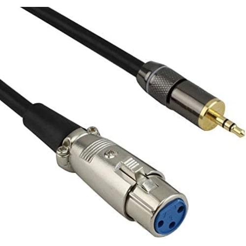WYVERN AUDIO CM35-1.5 XLR to 3.5mm Mini Plug Microphone Cable (1.5m) for connecting a microphone to a PC.