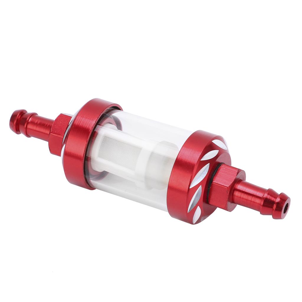 Glass Fuel Filter Aluminium Alloy Replacement for Cars ATV SUVs Motorcycles Pit Bikes
