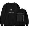 Hot Fashion Taemin Ephemeral Letter Printed Oversized Hoodie Women Men O-neck Long Sleeve Crewneck Sweatshirt Casual Tracksuit