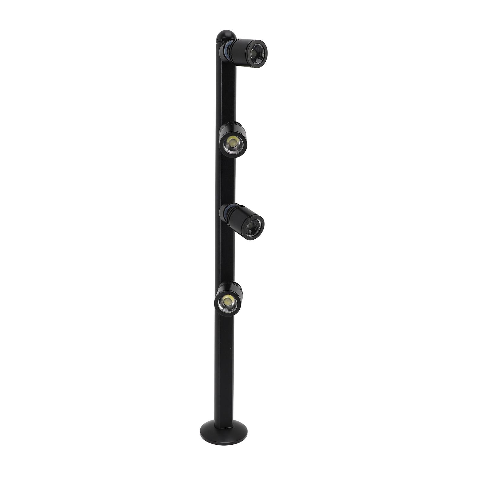 

LED Cabinet Spotlight Aluminum 4 Heads Adjustable Eye Care Standing Jewelry Showcase Display Accent Light for Indoor