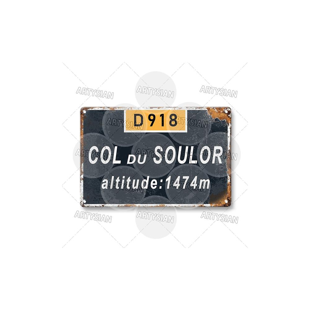 Segno Metallica Corsa Ciclistica Segnaposto Francia Croix de Fer Loze l'Iseran Peyresourde Tramassel d'Izoard Galibier Mont Ventoux