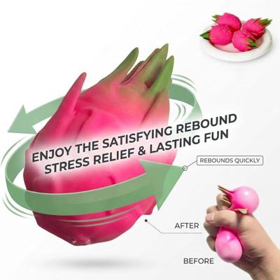 1/2/3Pcs Simulation Dragon Fruit Squeeze Toy Stress Relief Dragonfruit Squeeze Toy Decompression Fruit Shape Sensory Fidget Toy