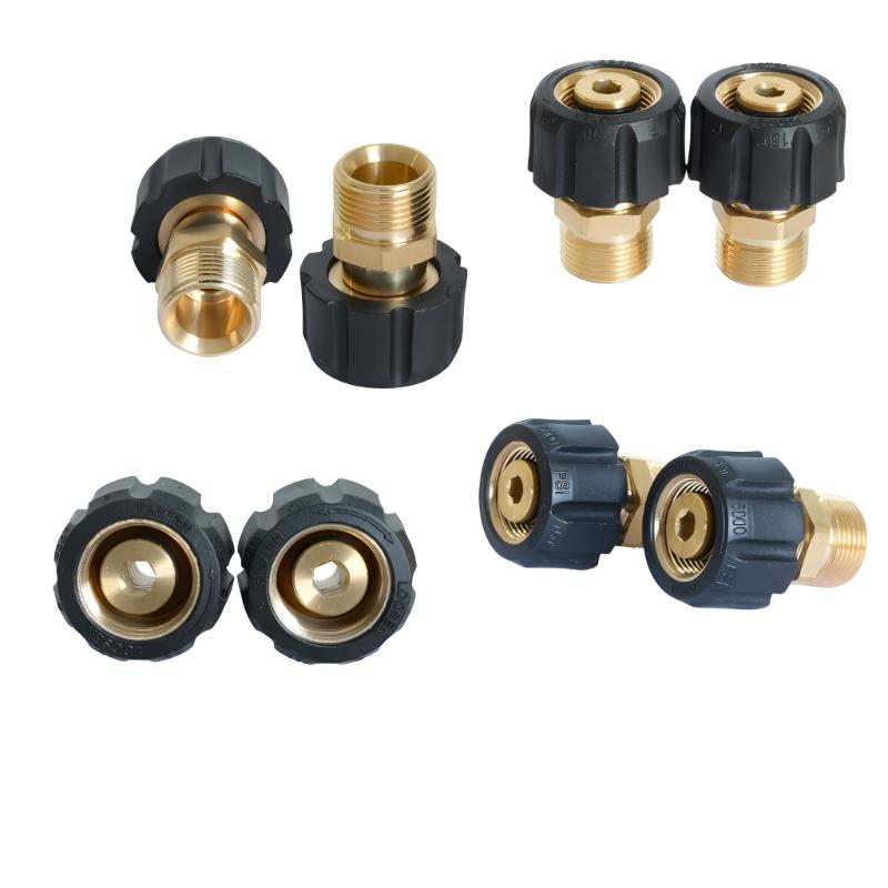Power Washer Hose Coupler Pressure Washer Adapter Quick Connect To Power Washer M22x1.5 Female To M22x1.5 Male Thread