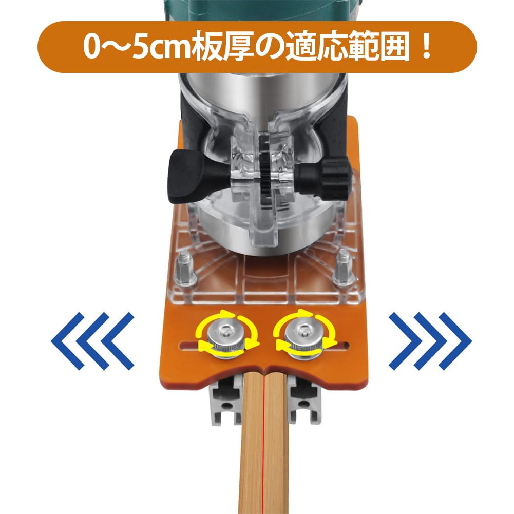 Aluminum Alloy Router Slotting Bracket for Wood Trimmer Router Base, 65mm Inner Diameter Trimming Machine
