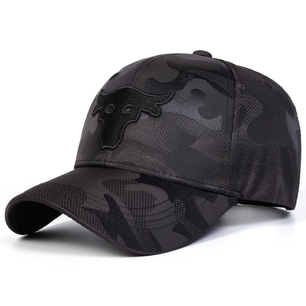 New Bull Head Embroidery Five Sided Baseball Cap Couple Outdoor Adjustable Hat Leisure Travel Sunscreen Hats Sports Caps