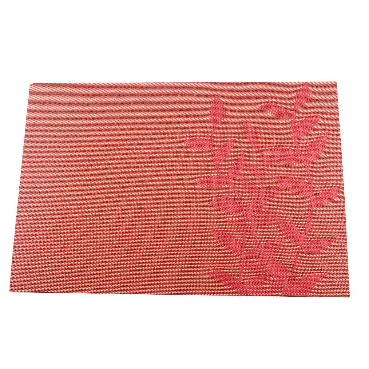 6 шт. ПВХ коврики для стола Нескользящие водонепроницаемые салфетки лист цветок дерево — фото 19