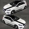 5 PCS Universal White Car Racing Body Side Stripe Skirt Roof Hood Decal Sticker for All Cars PVC Decal