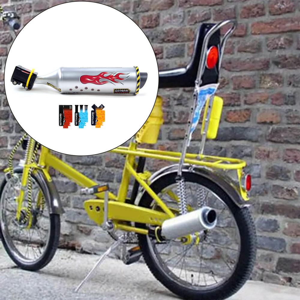 Speichengeräuscherzeuger Karten Fahrradset Auspuffrohr Auspuffanlage Wasserdicht Stark Kinderfahrräder Zubehör Für Fahrradanfänger