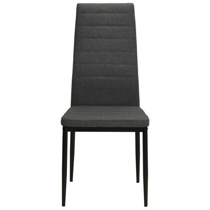 VidaXL 6x Chaise de Salle à Manger Tissu Gris Foncé Chaise à Manger Cuisine 275379