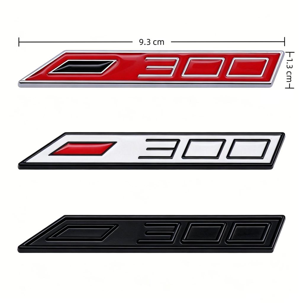 3D Metal 300 R Zinc Alloy Badge Metal Adhesive Emblem Decal Accessories