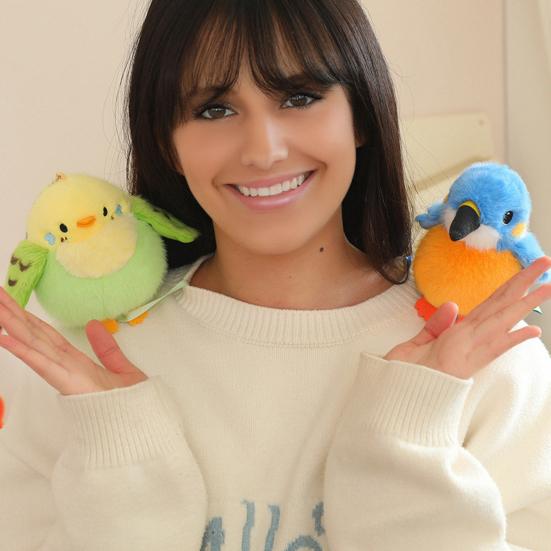 5-tommers plysj skulder-magnet kosedyrleke søt papegøye/kråke/nymfeparakitt/ugle fugler plysjgaver til barn tenåringer voksne