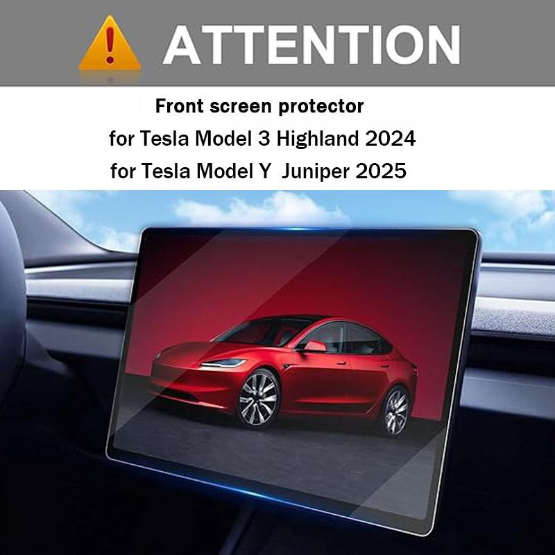 Tempered Glass Film Protector for Tesla Model 3 Highland Model Y Juniper 2025 Rear Center Control Touch Screen Protective Film