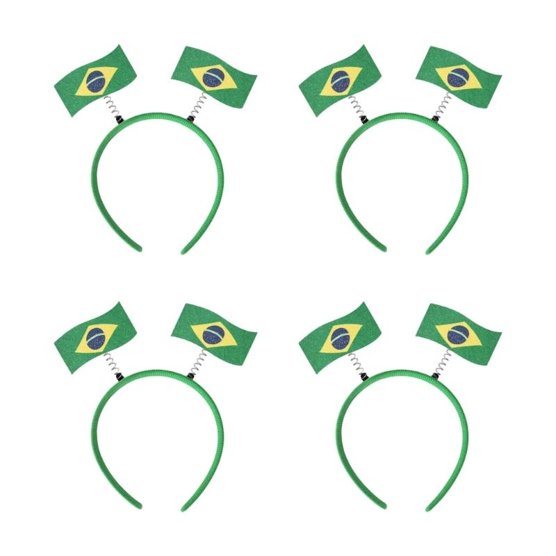 4pcs Matching Soccer Championship Headbands Comfortable Design Headddress For Game Night Parties Decoration