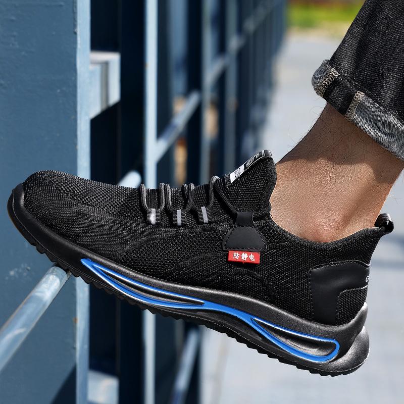 Anti-static Shoes, Men's Anti-smashing, Anti-piercing, Dust-free Workshop Safety, Steel Head Protection, Labor Insurance Shoes, Wear-resistant Shoes