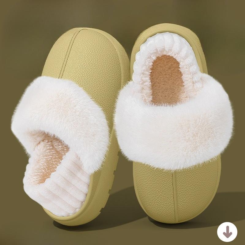 The Slippers Are Waterproof with Thick Soles and Can Be Worn Over Cotton Shoes