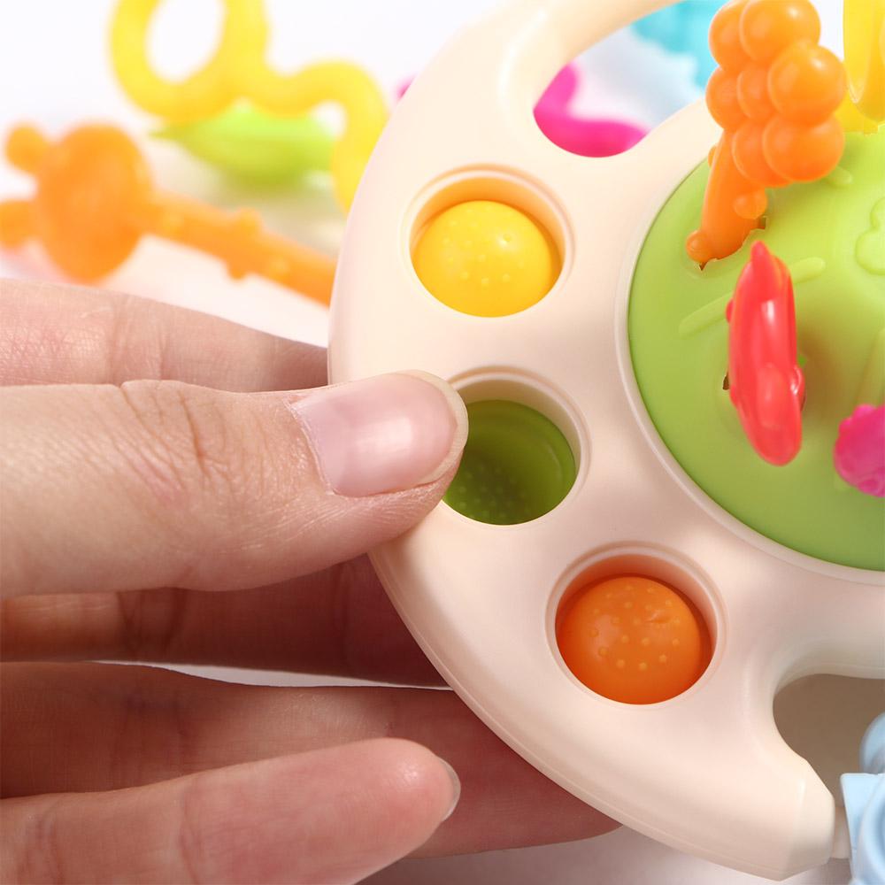 UFO Pull String Baby Toy Develop Teething Sensory Toys Baby Montessori Toys Kids Educational Toys