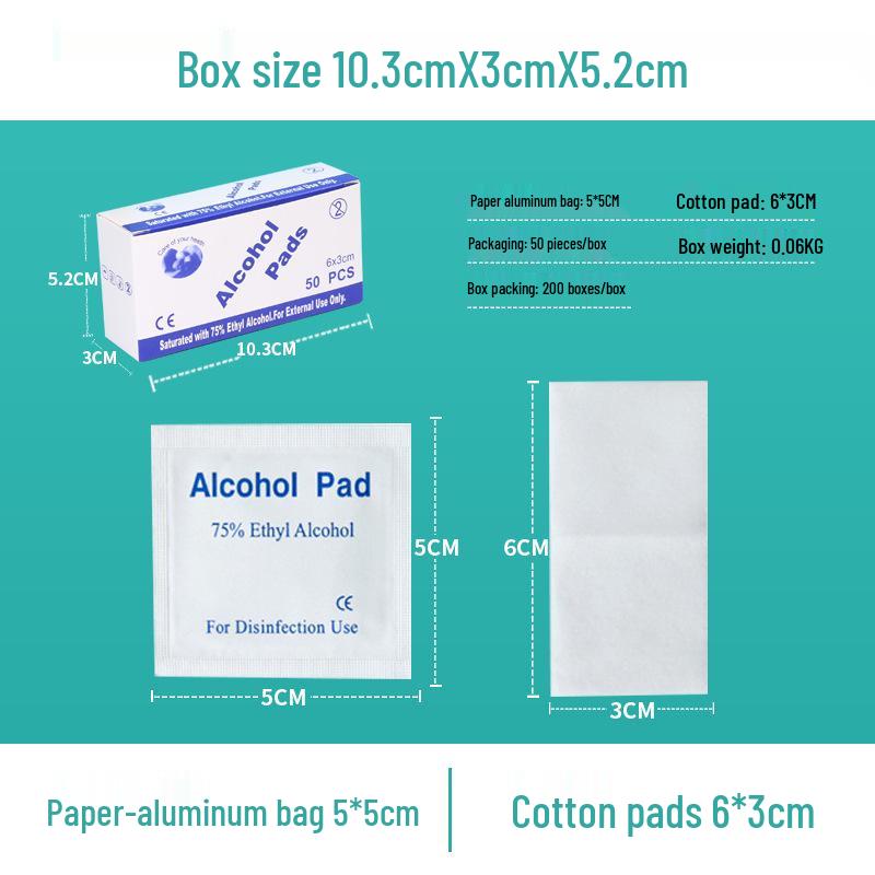 Disposable 75% Alcohol Cotton Pads for Cleaning Jewelry, Nail Art, and Mobile Screens