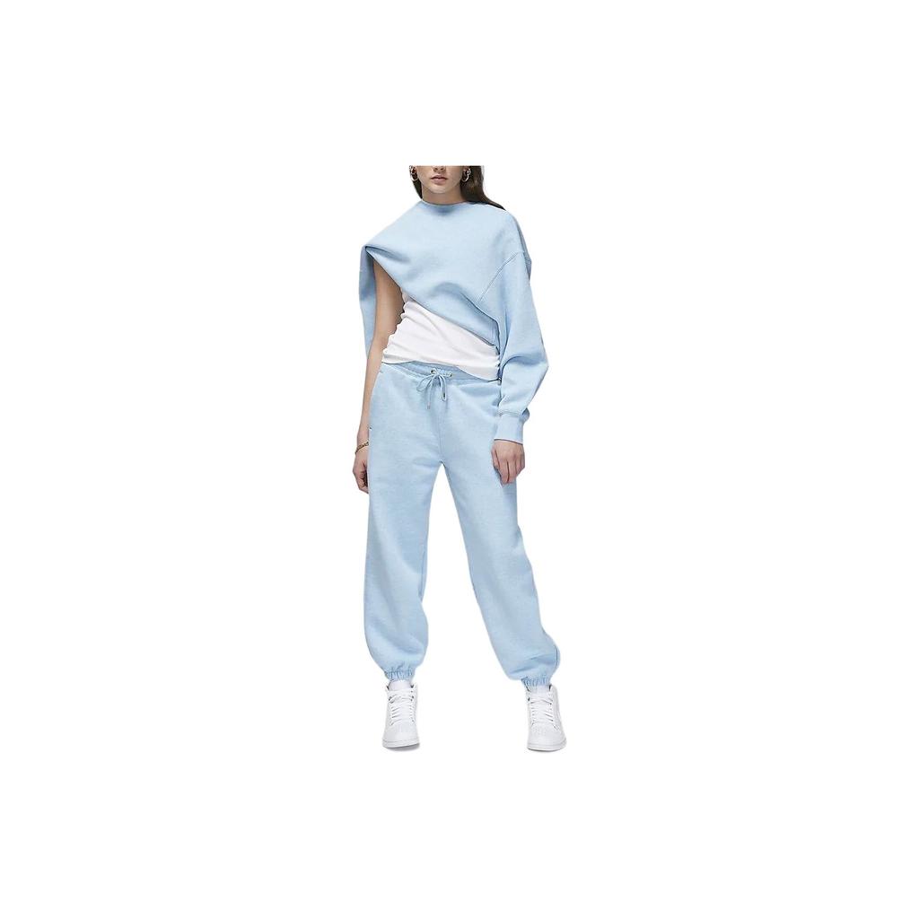 Jordan Solid Color Round Neck Casual Fleece Long Sleeve Sweatshirt Women sweatshirt Blue Gray FB5117-436