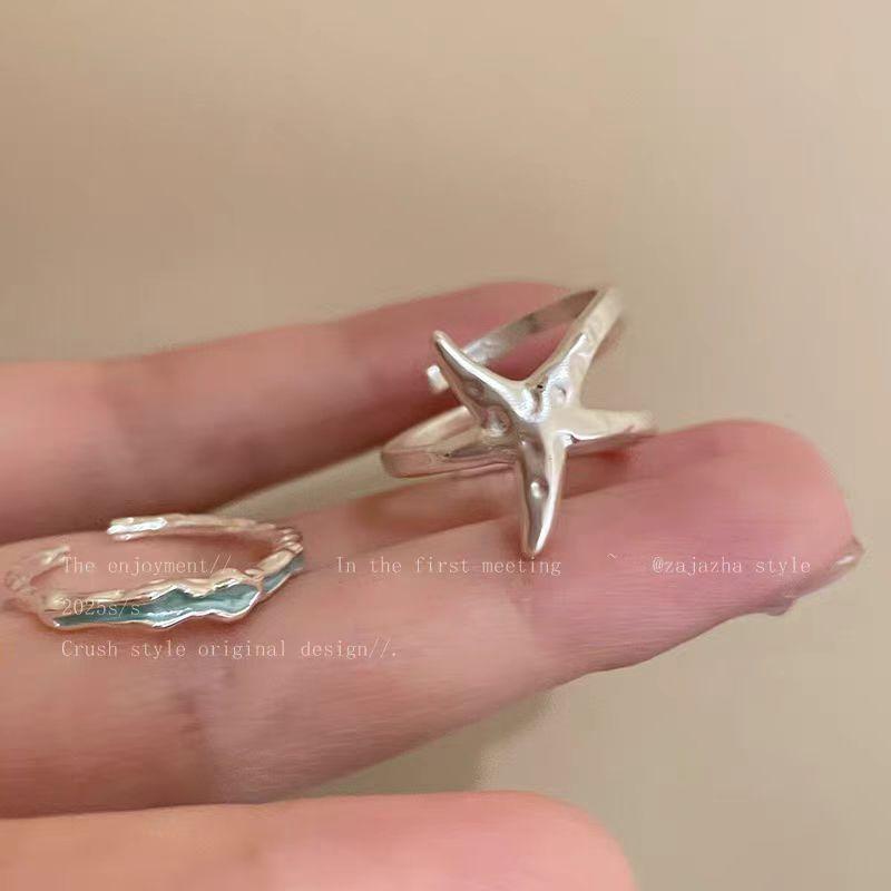 Exclusive Design Adjustable Star-shaped Opening Ring for Female Index Finger. High-end Accessory for The Finger.