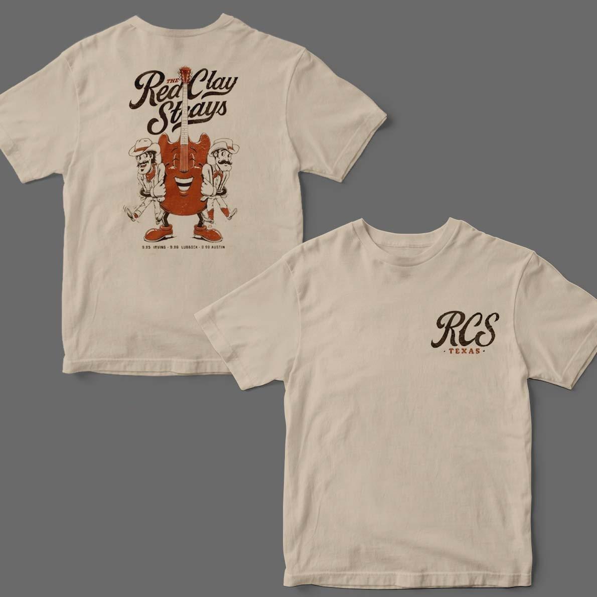 The Red Clay Strays Texas Run Shows 2026 Night 1 Event Tee In Irving On Septembe S