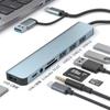 Dual-Head USB 3.0 7-in-1 Docking Station and Type-C Hub for Laptops