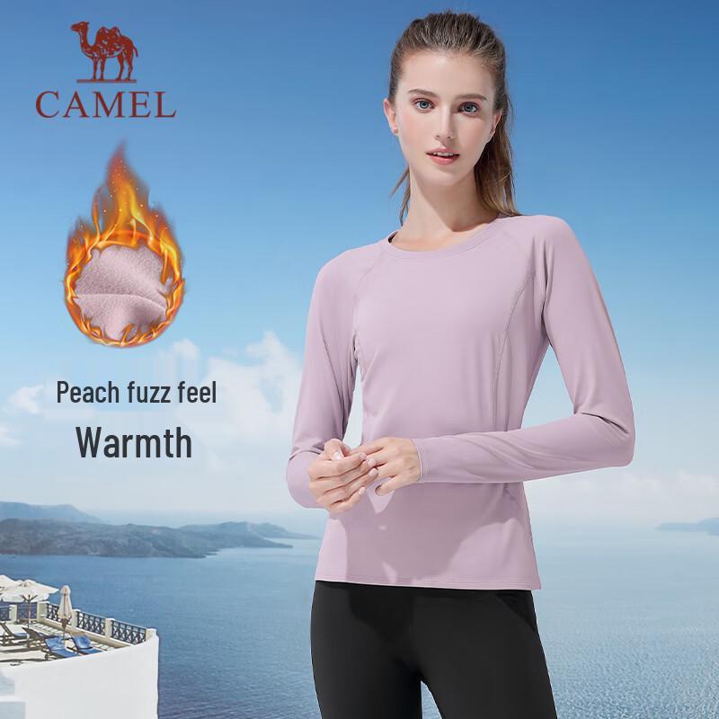 

CAMEL Women s Slim Fit Thin Fleece Long Sleeve T-shirt S