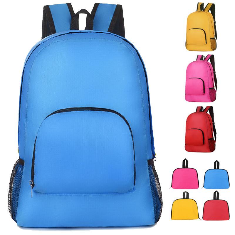 Outdoor Zipper Backpack Foldable Hiking Bag Splash Proof Lightweight Bag Cycling
