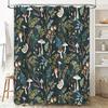 Mushroom Forest Shower Curtain Woodland Nature Decor Botanical Mushroomscape Bathroom Curtains Rustic Home Decor Vintage Cottage