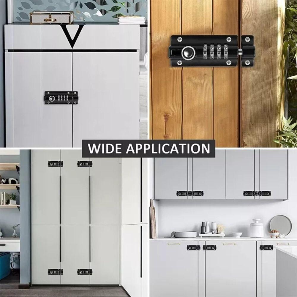 Zinc Alloy 4 Digit Combi Bolt Thicken Slide Latch Lock  for Shed Gate Fences