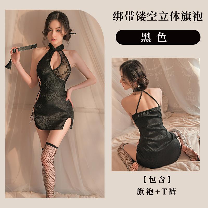 Fan Lei's original erotic underwear seduces cheongsam hot female passion side split 6003