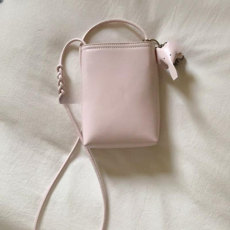 Annie's Diary Leather Mobile Phone Bag, Women's Autumn and Winter Leather Crossbody Small Bag