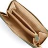 Kitamura Leather Long Wallet with a Unique Texture, KhakiIvory Stitching, PH0538, Green, 33915