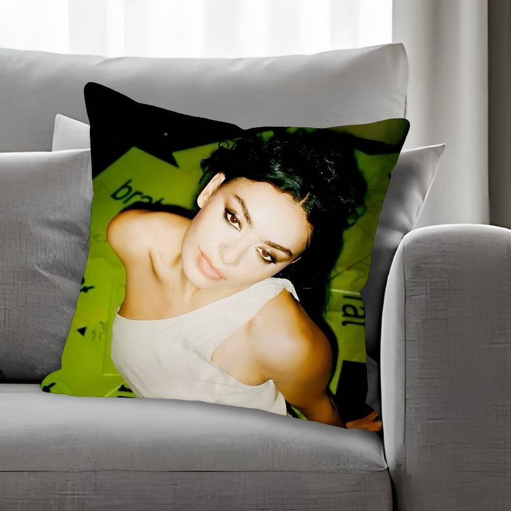 CCharli XXcx Singer Various Sizes Square Pillow Case For Car Home Bedchamber Decor Custom Valentine Gift
