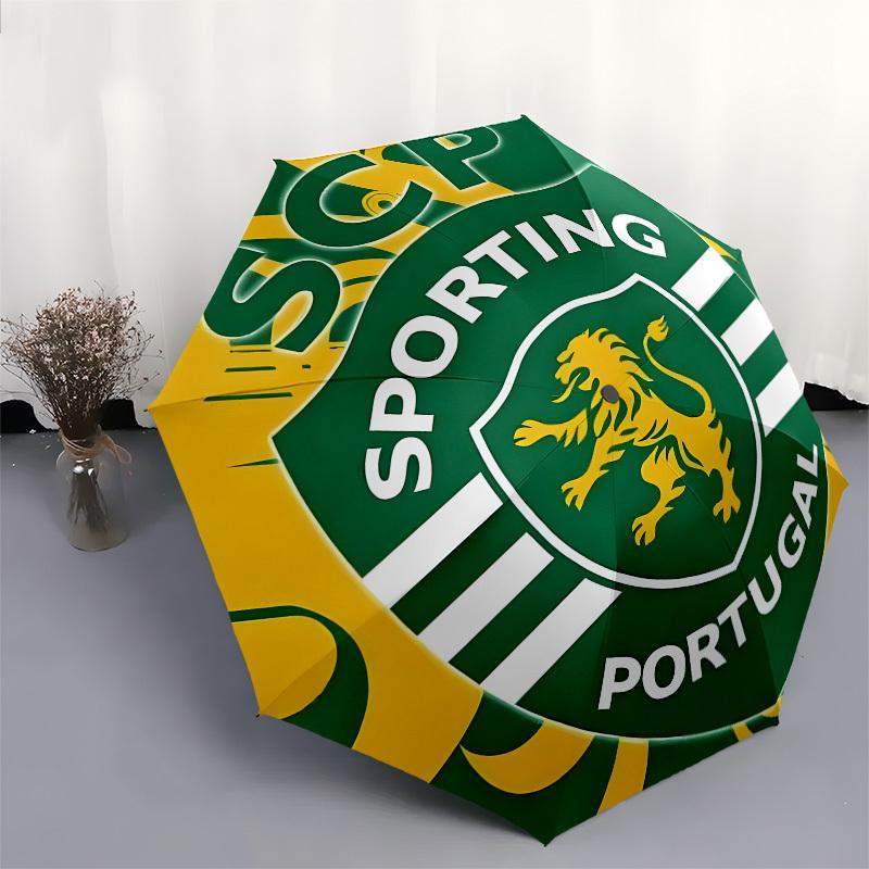Sporting CP, Portugal Automatic Opening and Closing, 8 rib Structure Portable Umbrella, Suitable for Men and Women in All Seasons  Perfect G