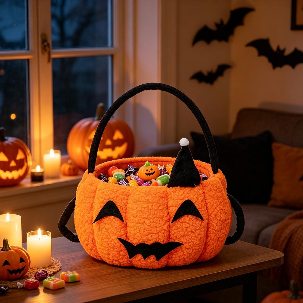 Basket Halloween Candy Collection Storage Bag