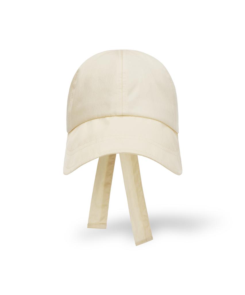 Bajal Va Studded Ribbon Bonnet Hat Beige