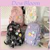 Stylish Black Nylon Backpack For Middle School High School College Students With Comfortable Shoulder Straps