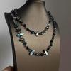 Shell Beaded Antique Necklace Bohemian Long Necklace Double Layers Necklace  Women Girls