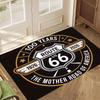 Route 66 Front Door Mat Anti-Slip Outdoor Americas Highway Doormat Kitchen Balcony Entrance Rug Carpet Historic Route 66