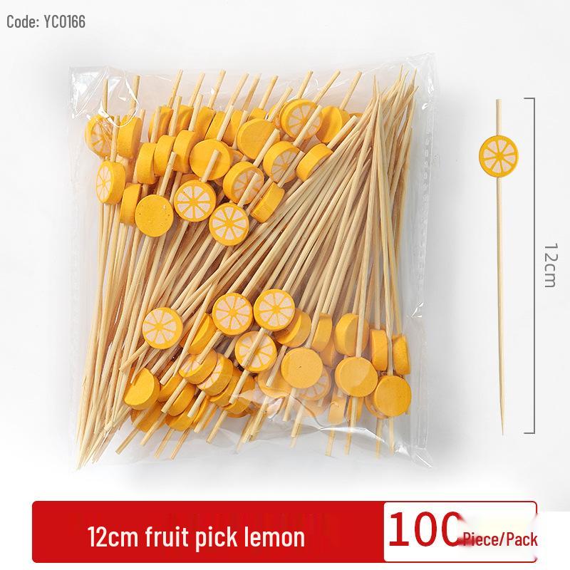 Creative Bamboo Fruit & Flower Picks for Parties, Cocktails, Burgers, & Easter Decorations