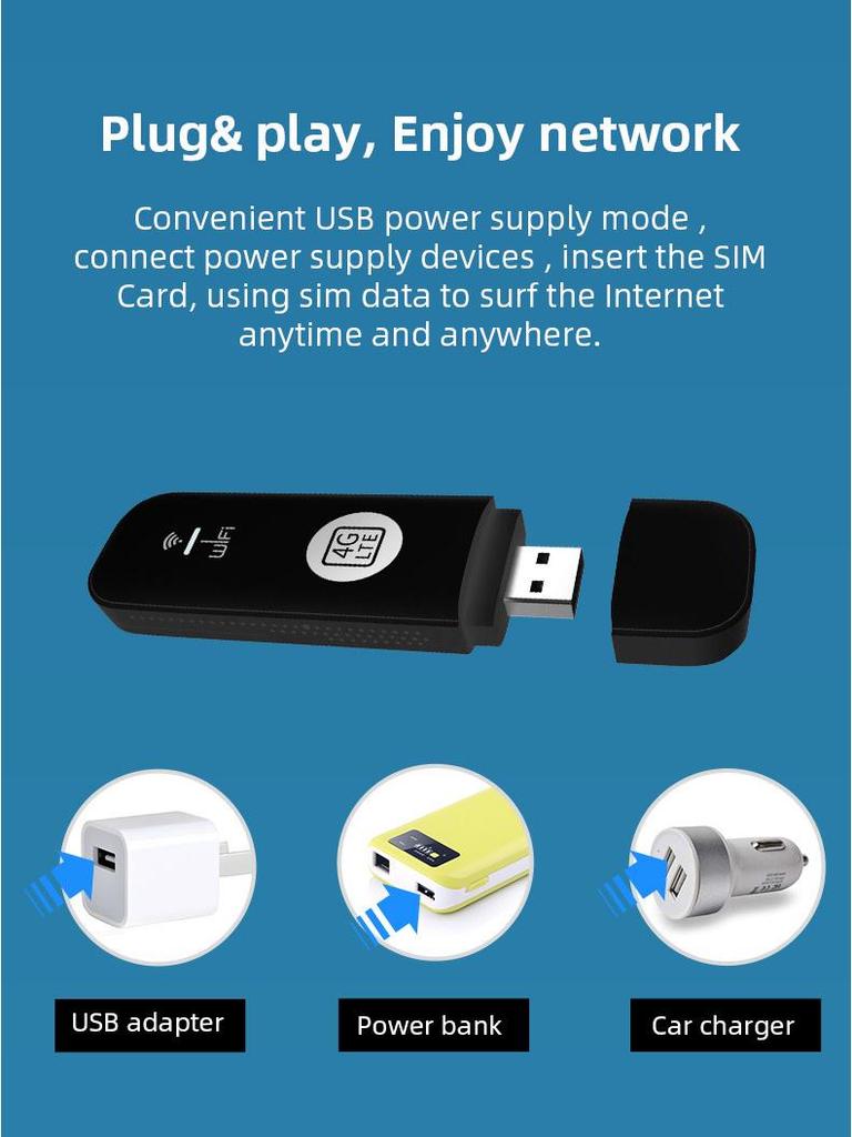 Global 4G USB WiFi Booster: Portable Wireless Internet Card for Indoor/Outdoor Use