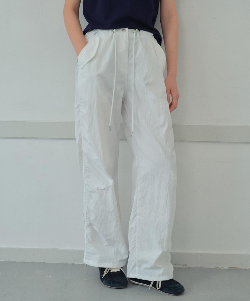 Wednesday Oasis For Woman Stopper Shirred Nylon Pants_Ivory(Wb6Pt26)