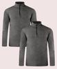 ARMEDES [2Pack] Men'S Functional Turtleneck Zip-Up Long Sleeve Fleece-Lined Top Ar-31 (3 Colors)