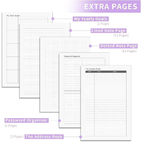 AHGXG Academic Planner 2024-2025, July 2024 - June 2025 Weekly and Monthly Planner 12 Months, 6" X 8.38", Academic Year Calendar Planner with Monthly
