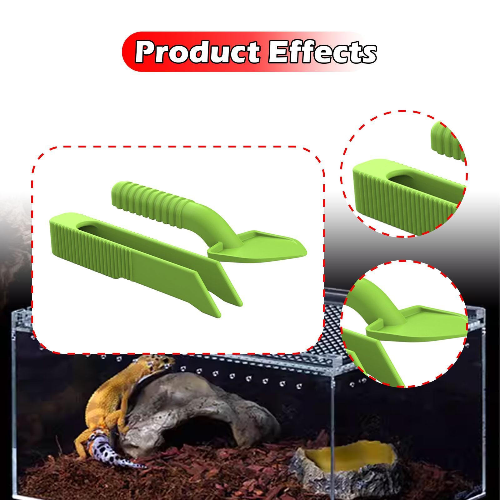 

Reptile Poop Scooper Cleaning Supplies,Lightweight,Reusable,Feeding Clamp,Tweezers for Rat Snak